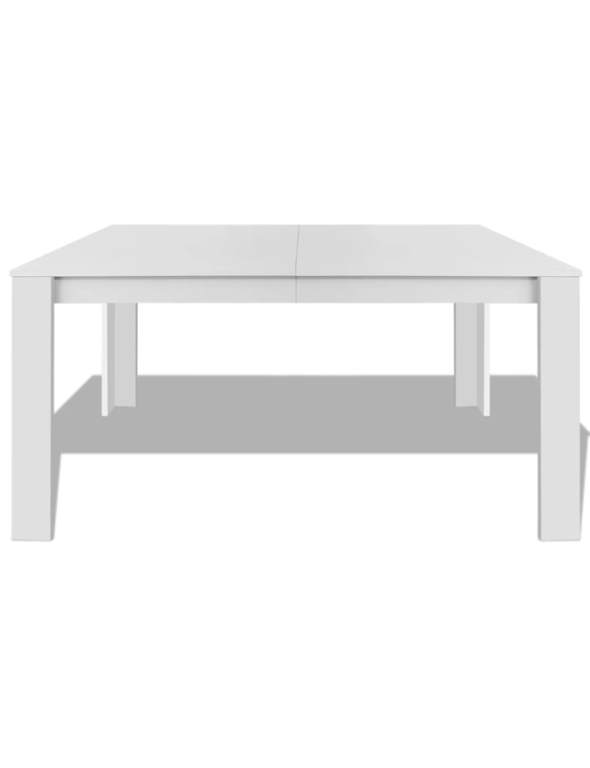 imagem de vidaXL Mesa de jantar 140 x 80 x 75 cm branco4