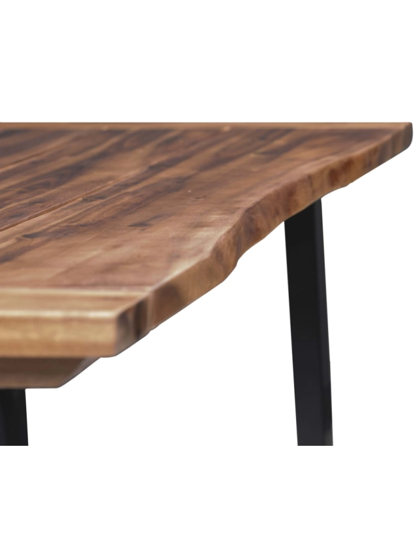 imagem de vidaXL Mesa de jantar em madeira de acácia maciça 180x90 cm7