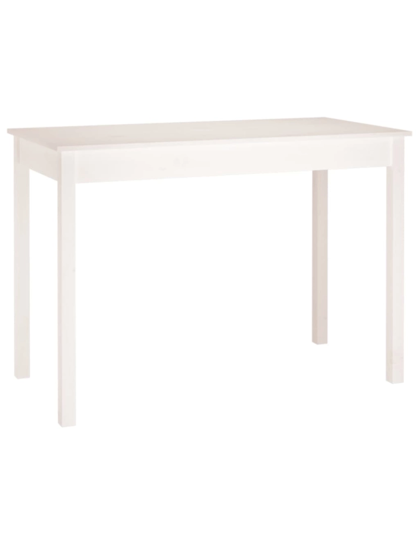 Vidaxl - vidaXL Mesa de jantar 110x55x75 cm madeira de pinho maciça branco