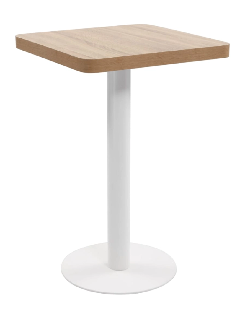 imagem de vidaXL Mesa bistrô 50x50 cm MDF castanho-claro1