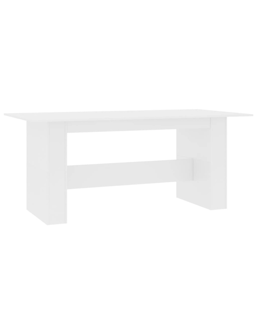 imagem de vidaXL Mesa de jantar 180x90x76 cm contraplacado branco1