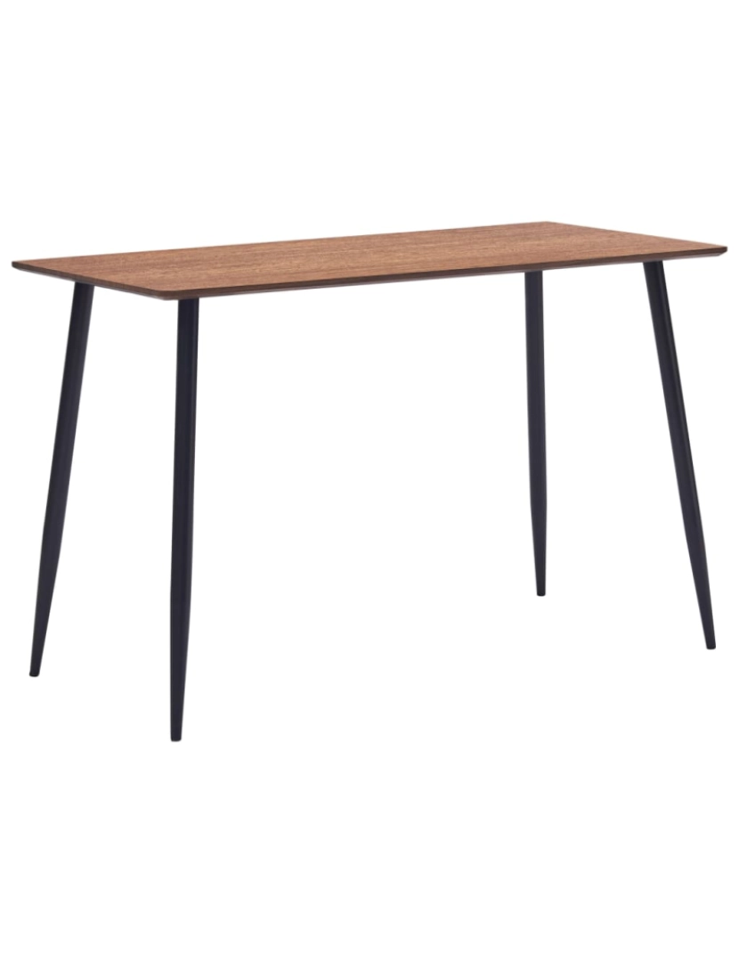 imagem de vidaXL Mesa de jantar 120x60x75 cm MDF castanho1