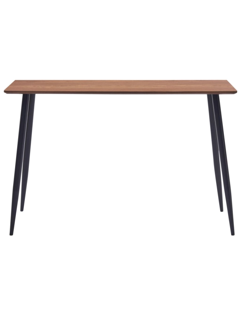 imagem de vidaXL Mesa de jantar 120x60x75 cm MDF castanho3