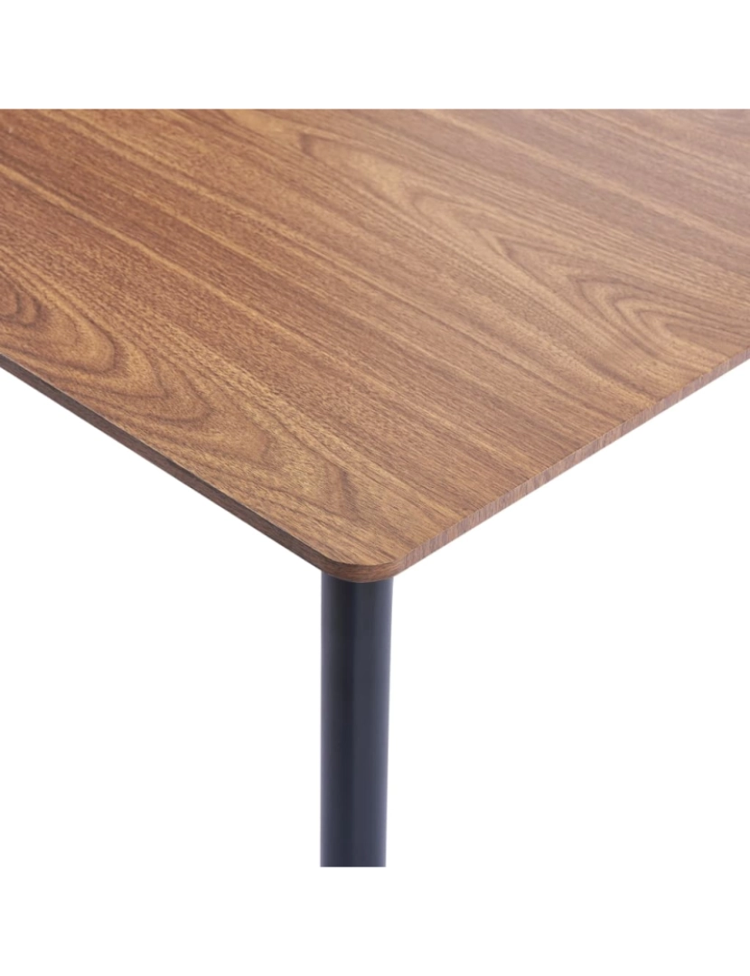 imagem de vidaXL Mesa de jantar 120x60x75 cm MDF castanho6