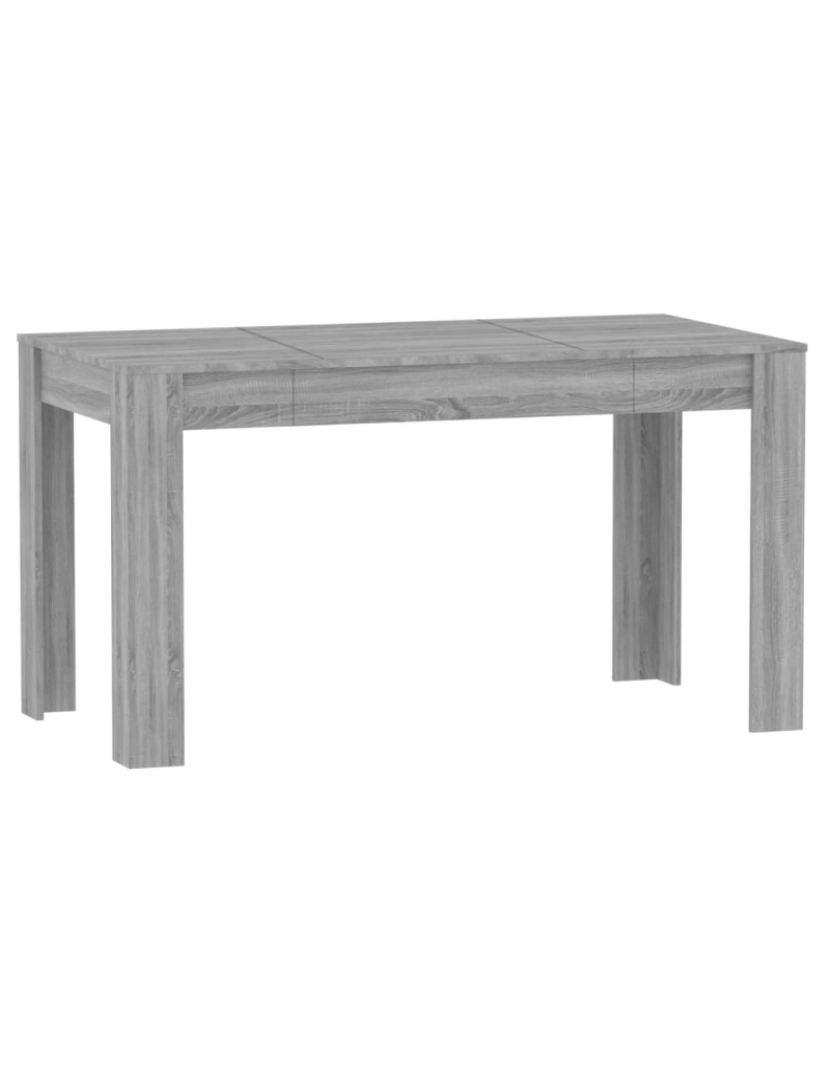 imagem de vidaXL Mesa de jantar 140x74,5x76 cm derivados madeira cinzento sonoma1