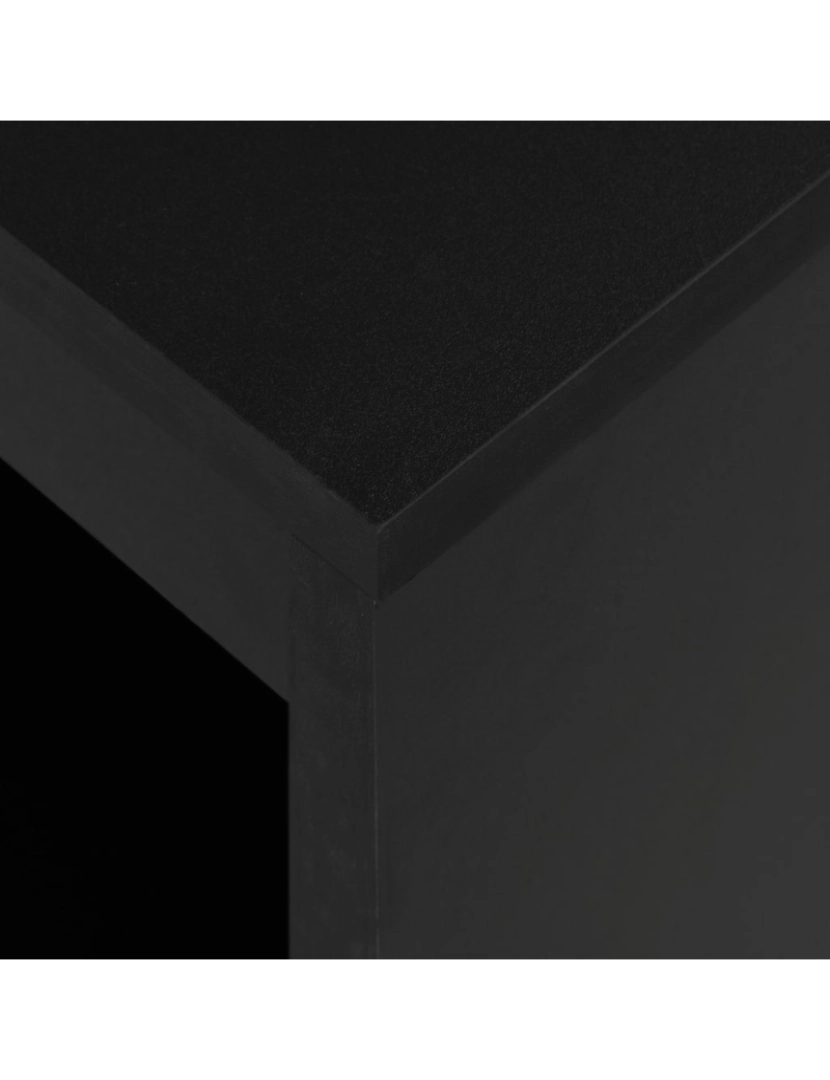 imagem de vidaXL Mesa de bar com prateleira preto 110x50x103 cm6