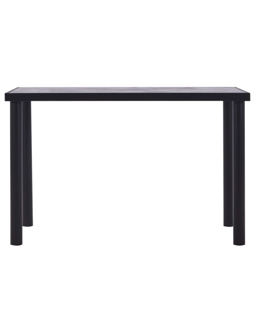 imagem de vidaXL Mesa de jantar 120x60x75 cm MDF preto e cinzento cimento3