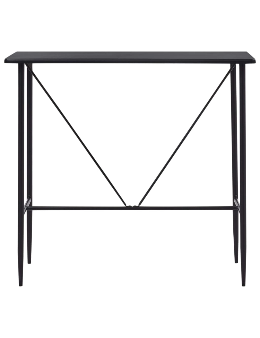 imagem de vidaXL Mesa de bar 120x60x110 cm MDF preto3