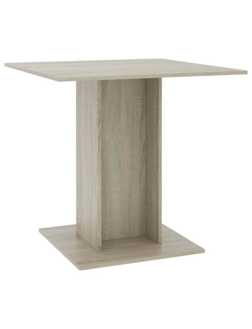 Vidaxl - vidaXL Mesa de jantar 80x80x75 cm contraplacado carvalho sonoma