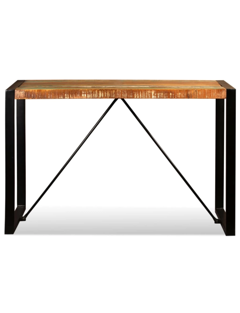 imagem de vidaXL Mesa de jantar madeira reciclada maciça 120 cm10