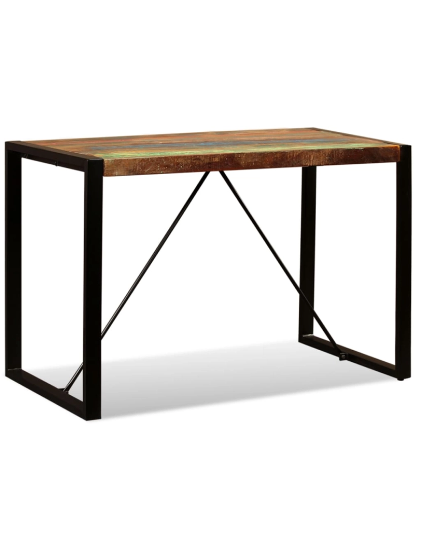 imagem de vidaXL Mesa de jantar madeira reciclada maciça 120 cm9