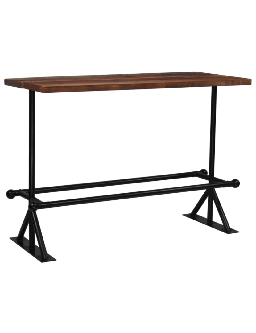 Vidaxl - vidaXL Mesa de bar em madeira recuperada 150x70x107 cm castanho escuro