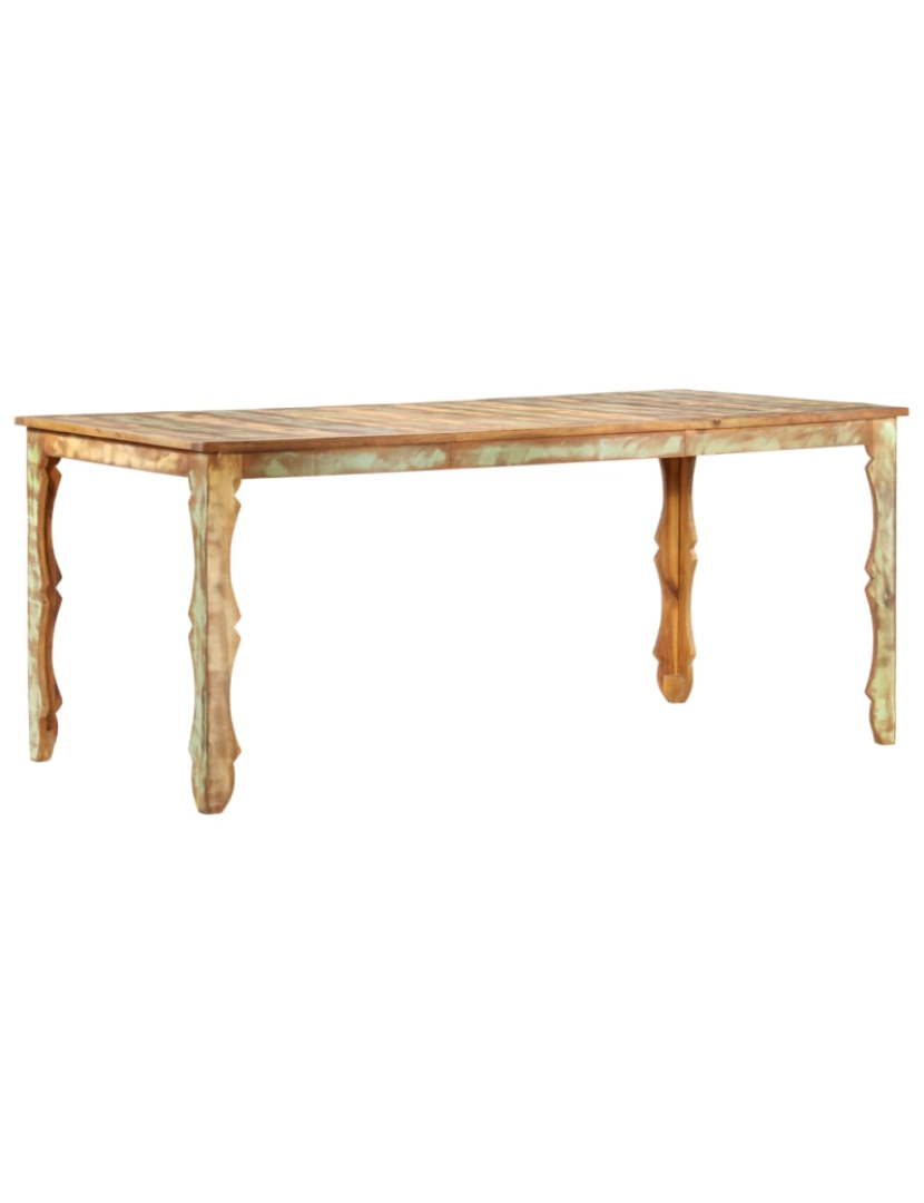 imagem de vidaXL Mesa de jantar 180x90x76 cm madeira recuperada maciça1