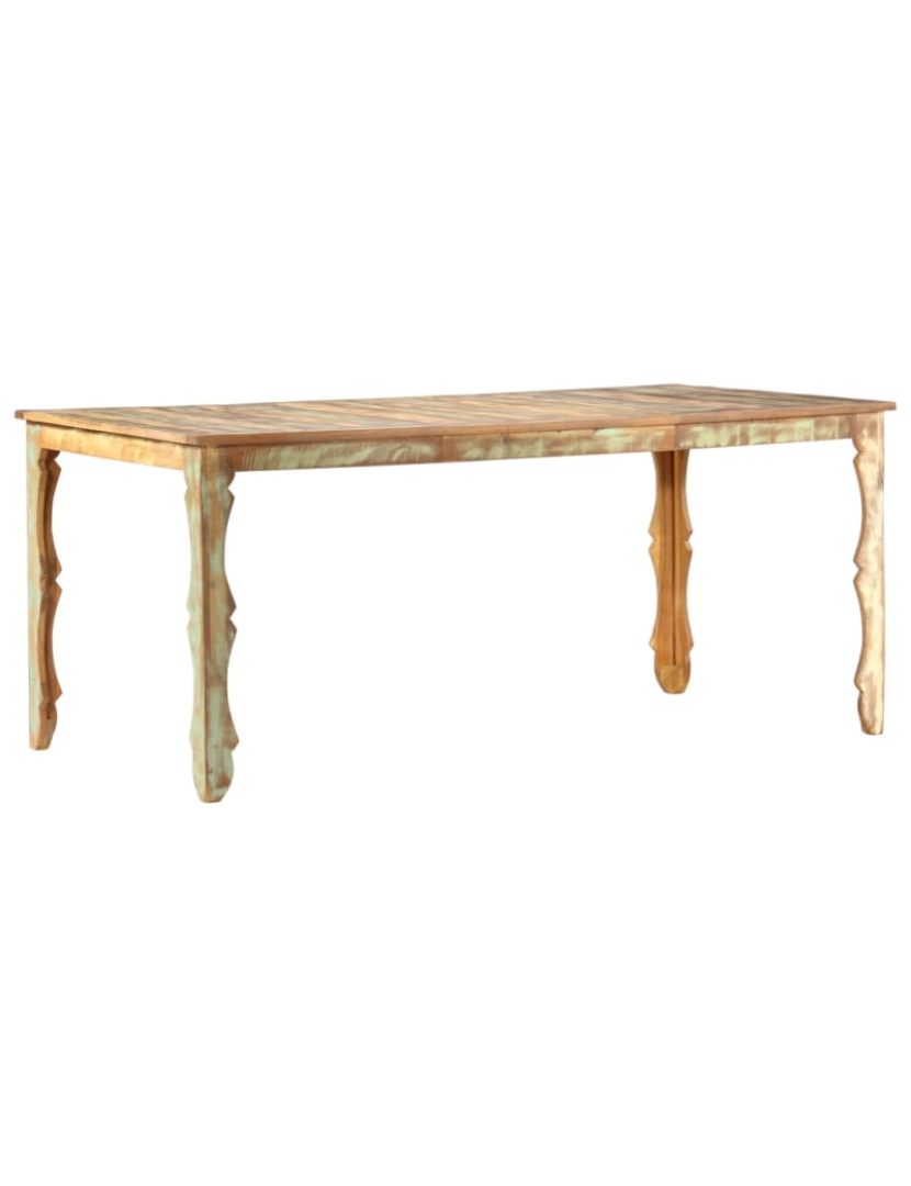 imagem de vidaXL Mesa de jantar 180x90x76 cm madeira recuperada maciça6