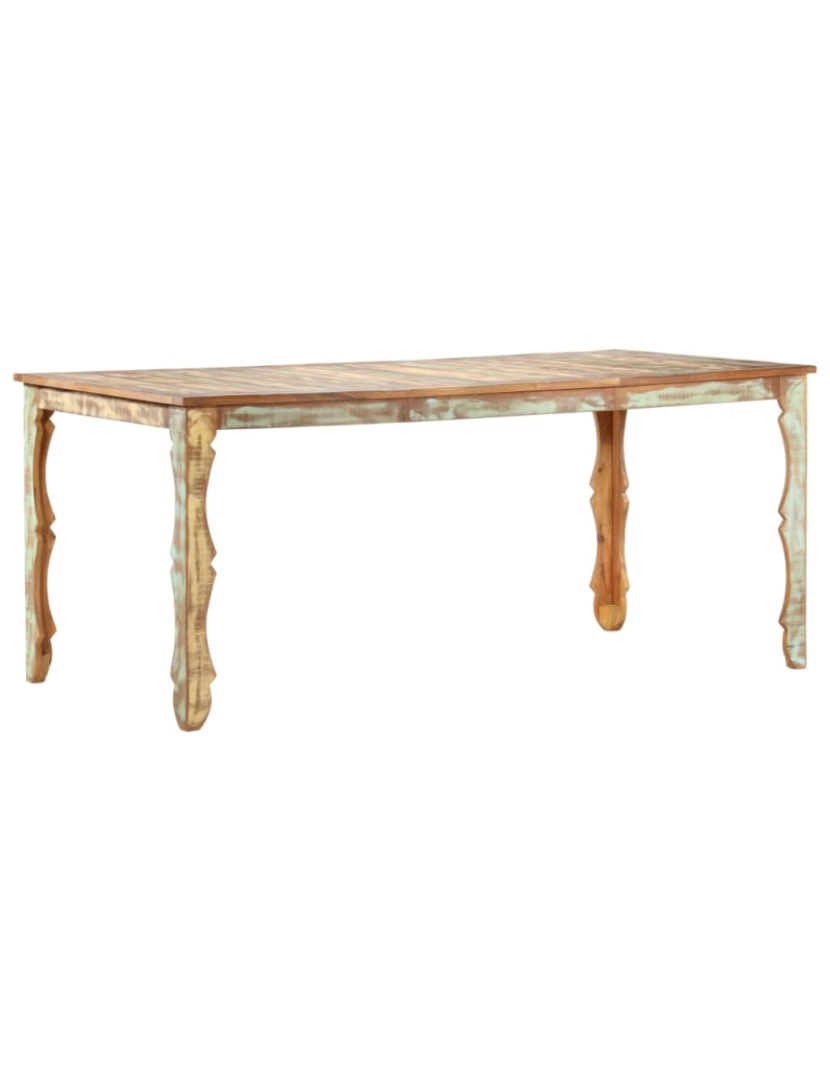 imagem de vidaXL Mesa de jantar 180x90x76 cm madeira recuperada maciça7