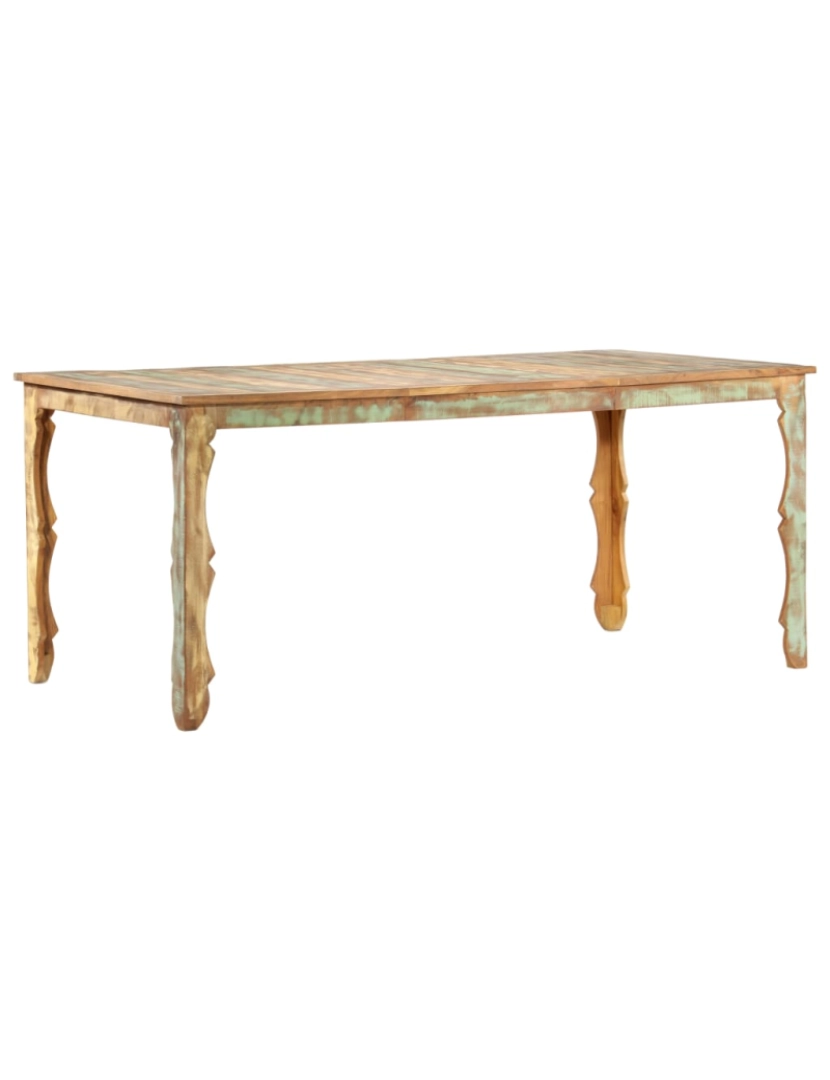 imagem de vidaXL Mesa de jantar 180x90x76 cm madeira recuperada maciça8