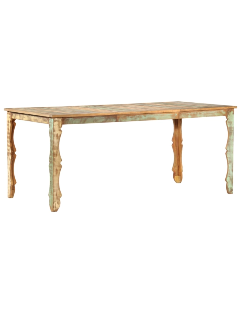 imagem de vidaXL Mesa de jantar 180x90x76 cm madeira recuperada maciça9