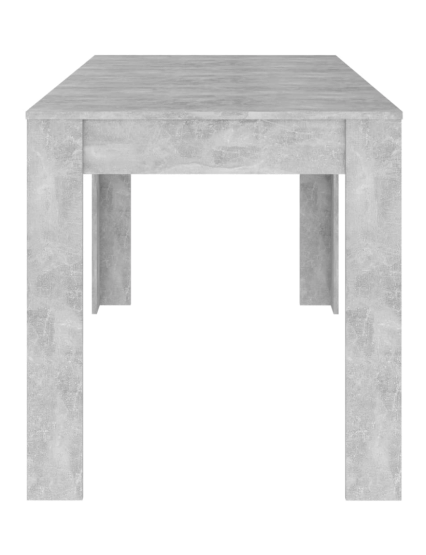 imagem de vidaXL Mesa de jantar 140x74,5x76 cm contraplacado cinzento cimento5