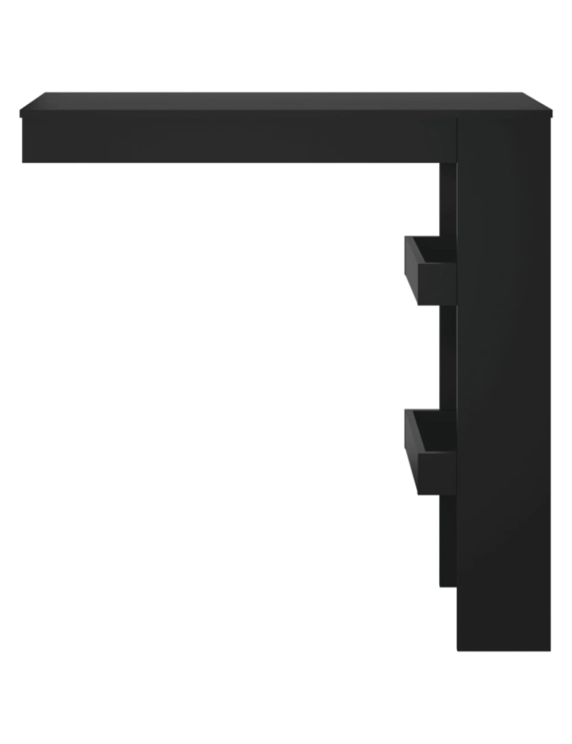 imagem de vidaXL Mesa de bar p/ parede 102x45x103,5 cm derivados madeira preto4