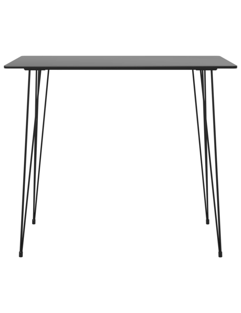 imagem de vidaXL Mesa de bar 120x60x105 cm preto3