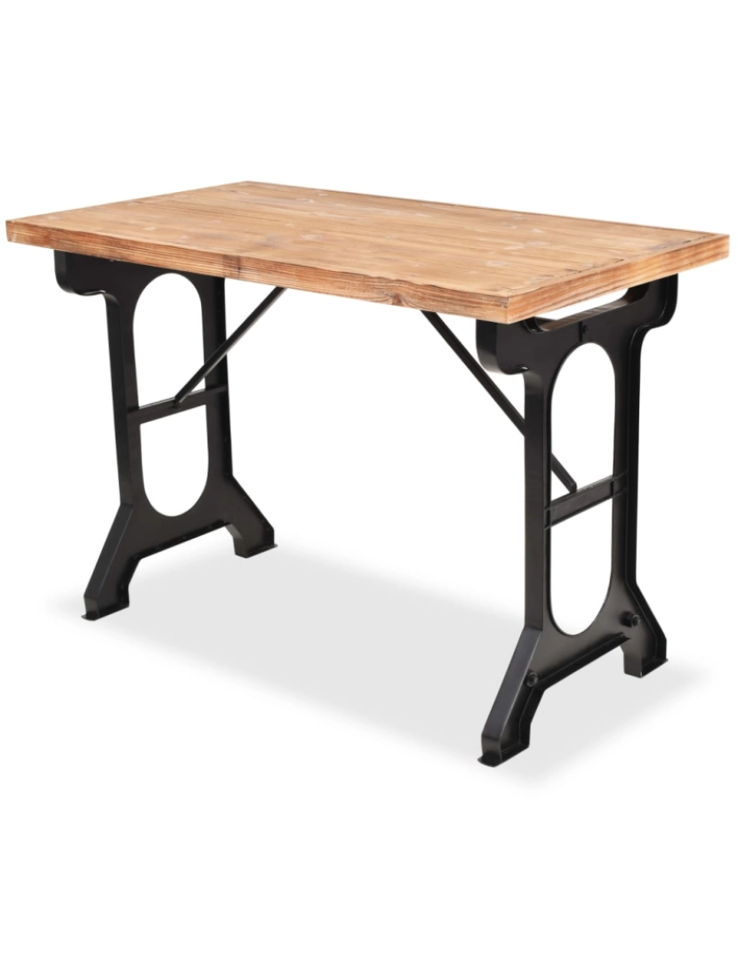 Vidaxl - vidaXL Mesa de jantar madeira de abeto maciça 122x65x82 cm