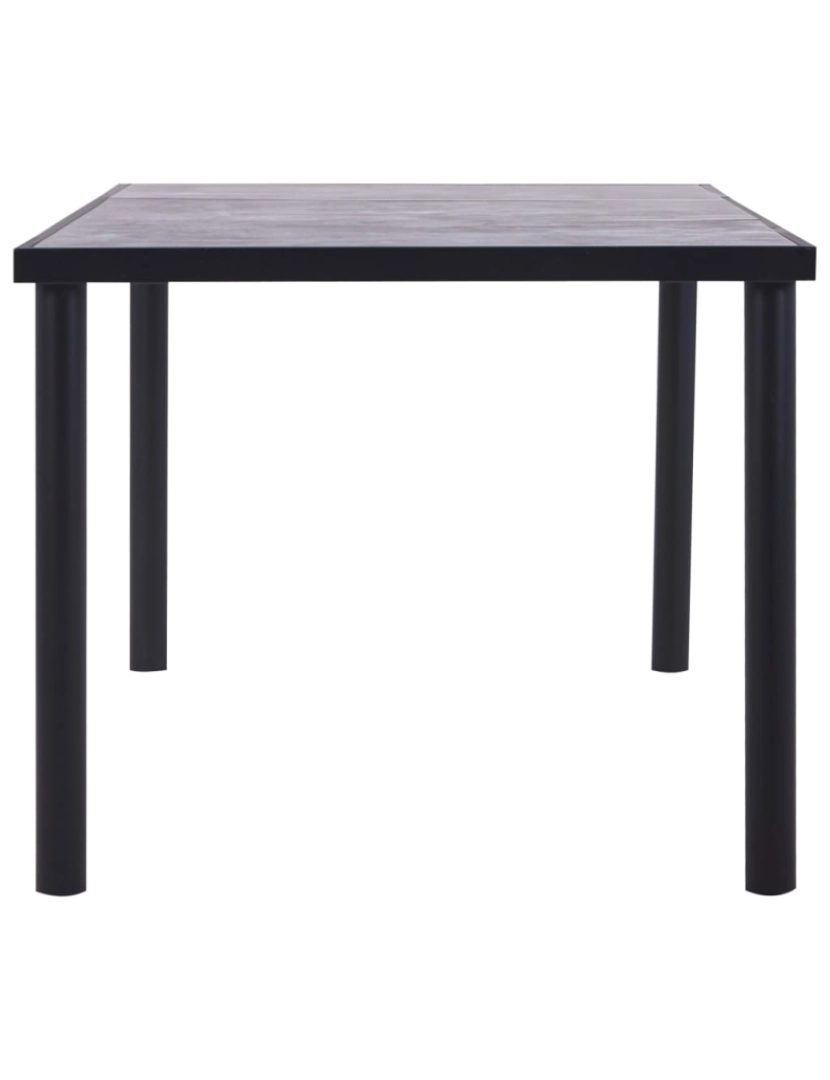 imagem de vidaXL Mesa de jantar 200x100x75 cm MDF preto e cinzento cimento4