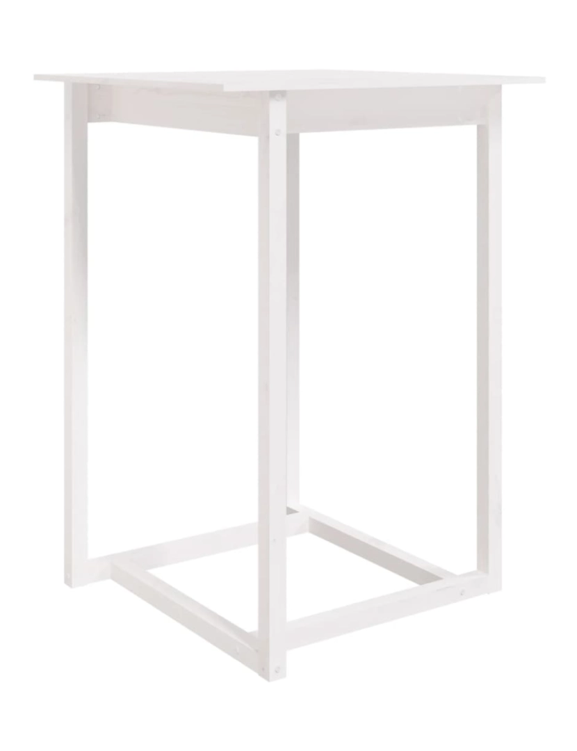 Vidaxl - vidaXL Mesa de bar 80x80x110 cm madeira de pinho maciça branco