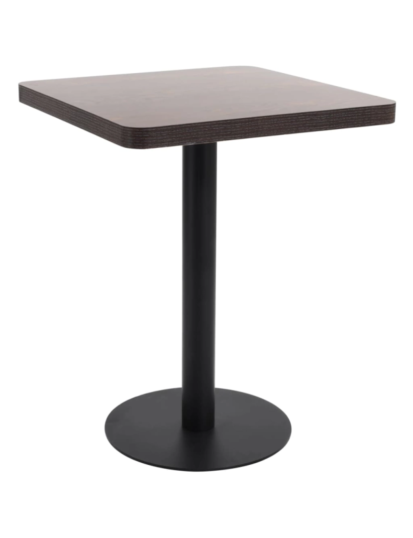 imagem de vidaXL Mesa bistrô 60x60 cm MDF castanho-escuro2