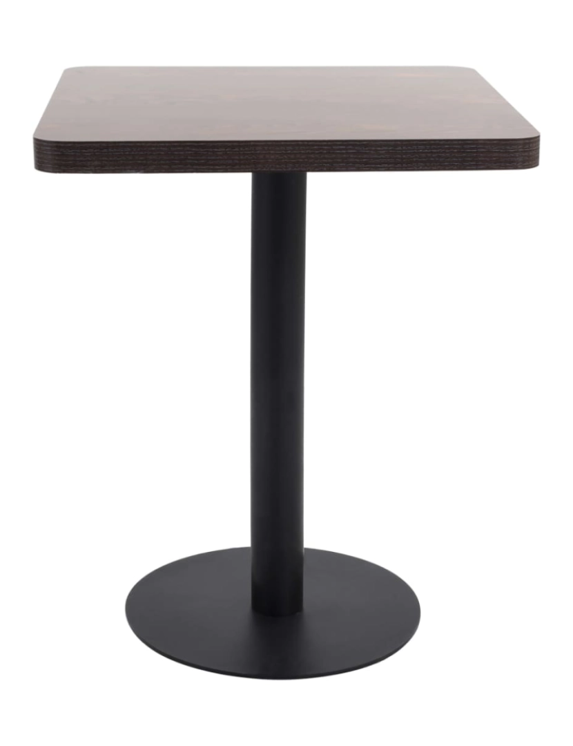 imagem de vidaXL Mesa bistrô 60x60 cm MDF castanho-escuro3