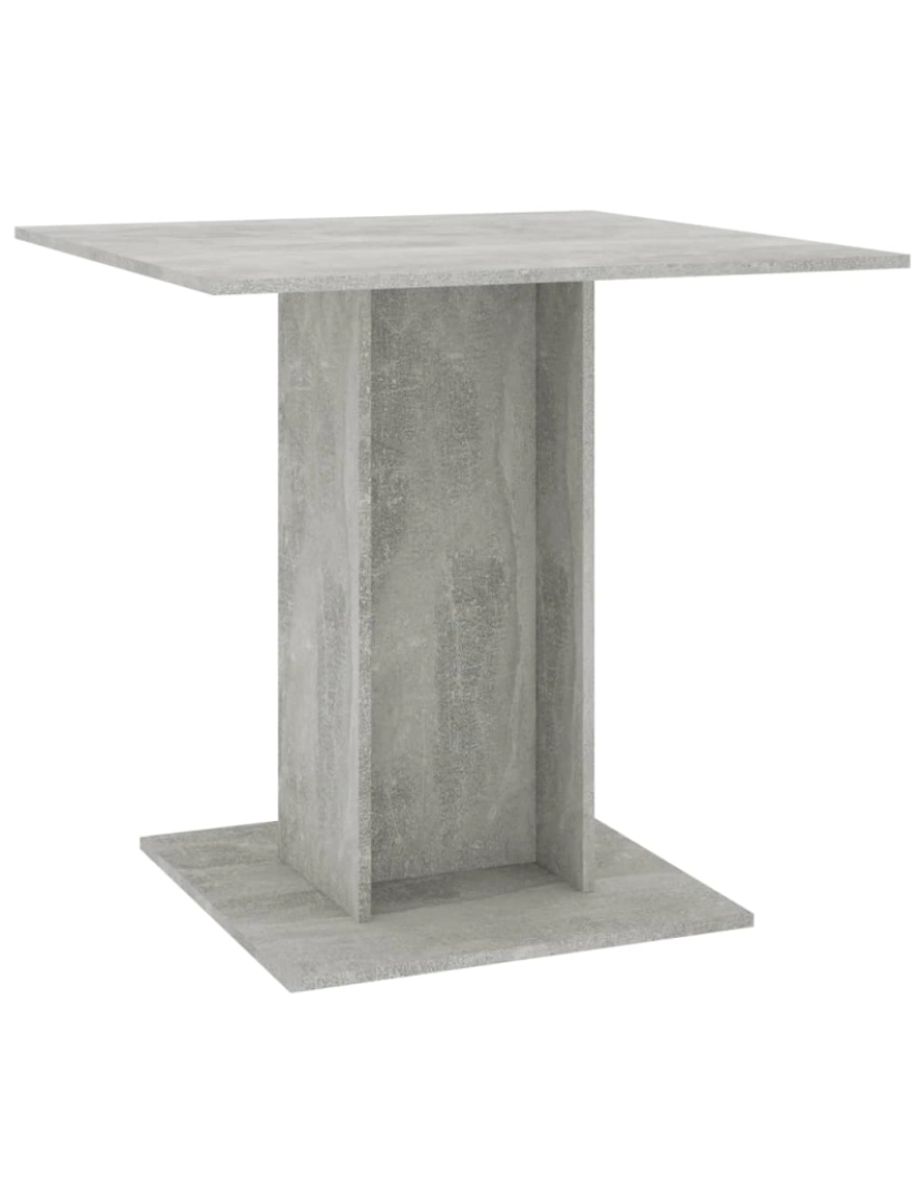 Vidaxl - vidaXL Mesa de jantar 80x80x75 cm contraplacado cinzento cimento