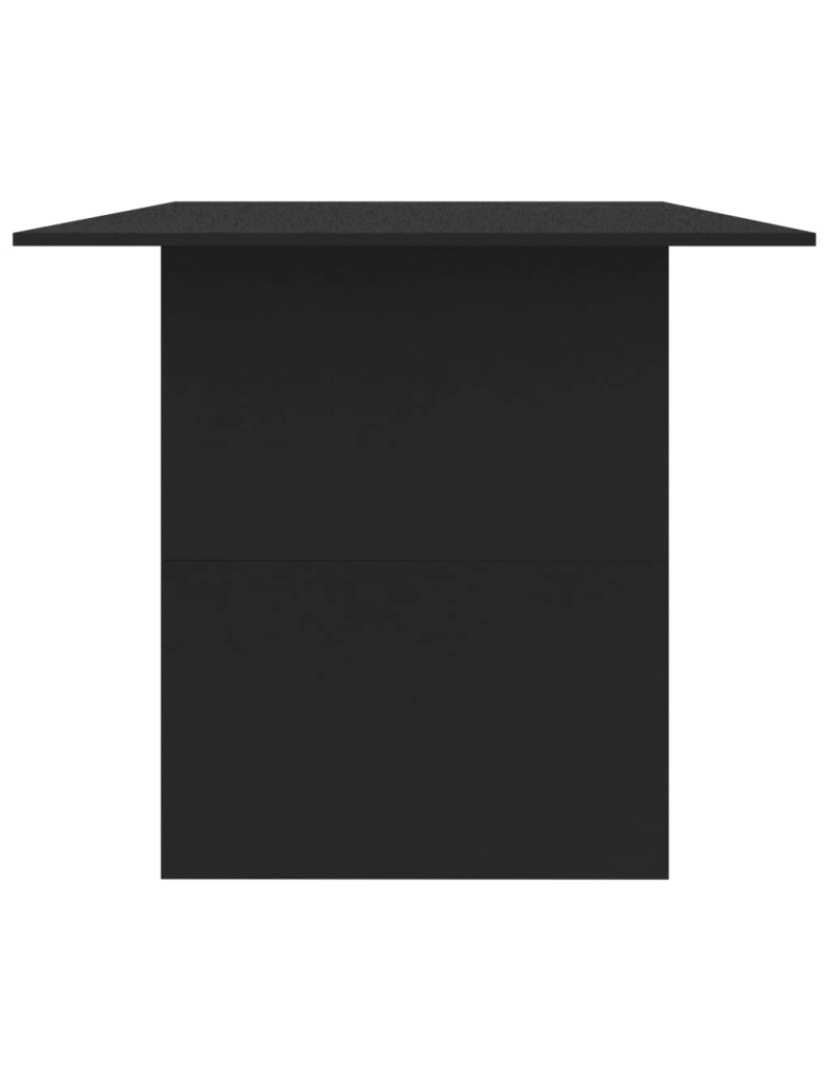 imagem de vidaXL Mesa de jantar 180x90x76 cm contraplacado preto6