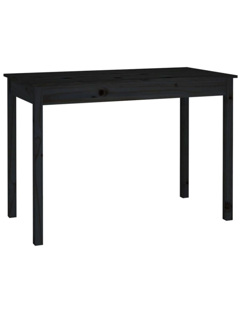 imagem de vidaXL Mesa de jantar 110x55x75 cm madeira de pinho maciça preto1