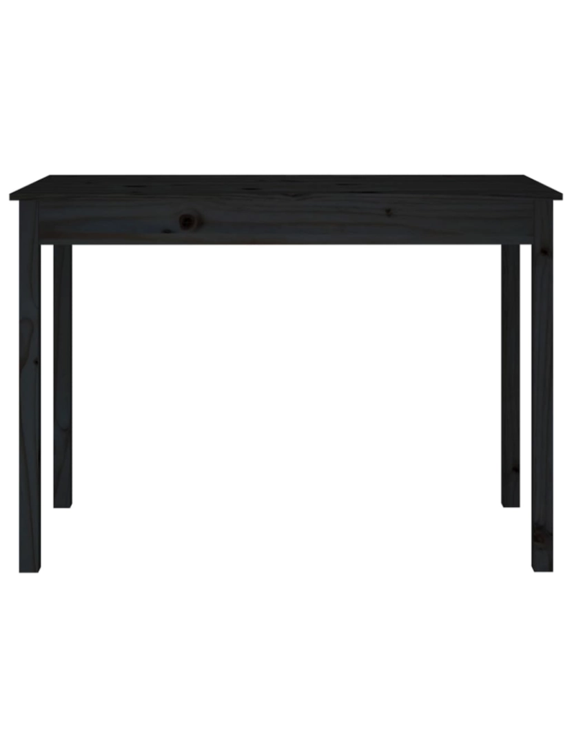 imagem de vidaXL Mesa de jantar 110x55x75 cm madeira de pinho maciça preto4