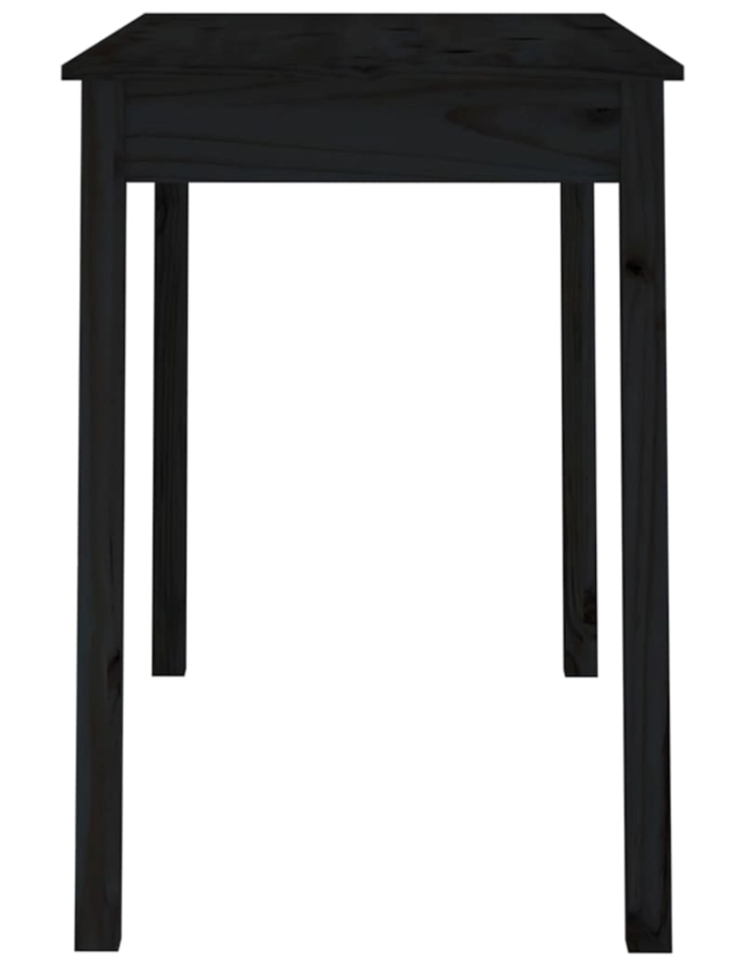 imagem de vidaXL Mesa de jantar 110x55x75 cm madeira de pinho maciça preto5