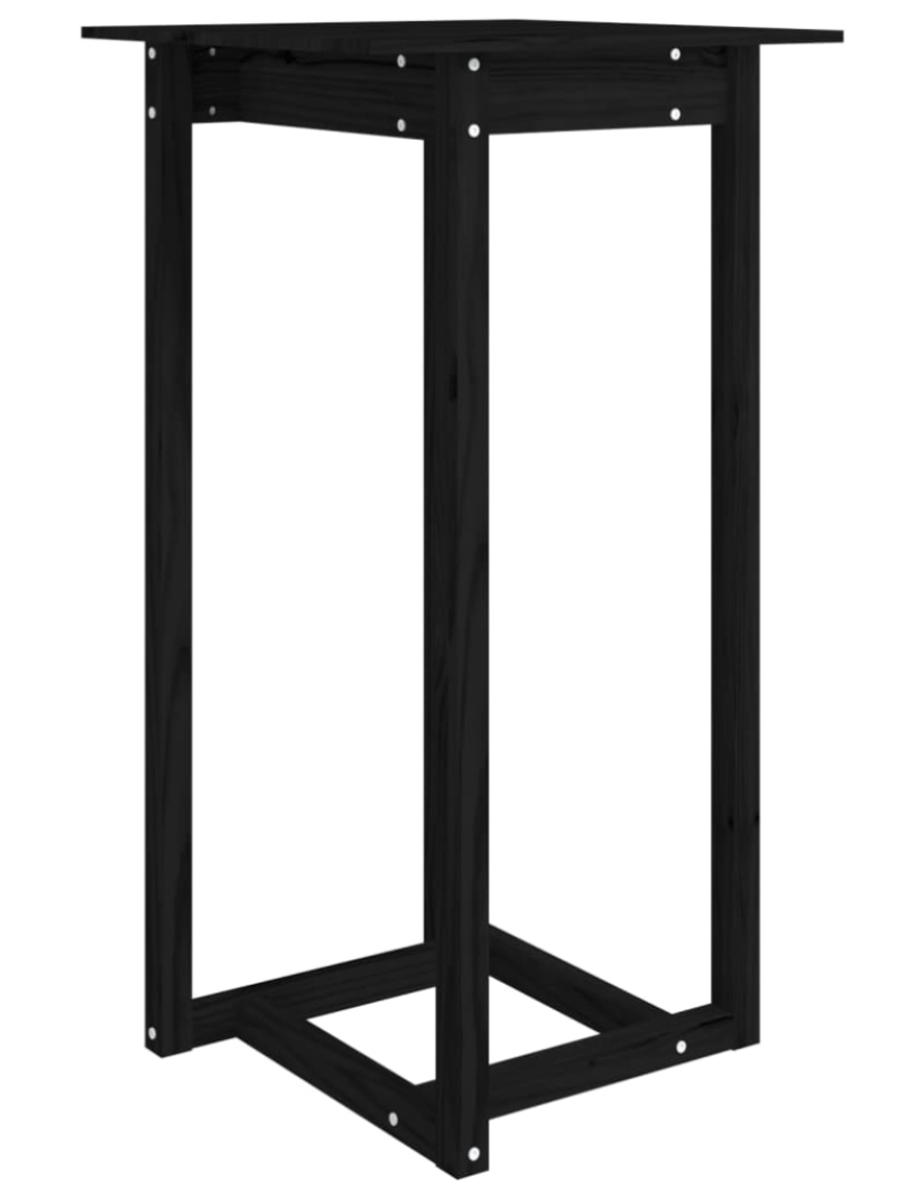 Vidaxl - vidaXL Mesa de bar 60x60x110 cm pinho maciço preto