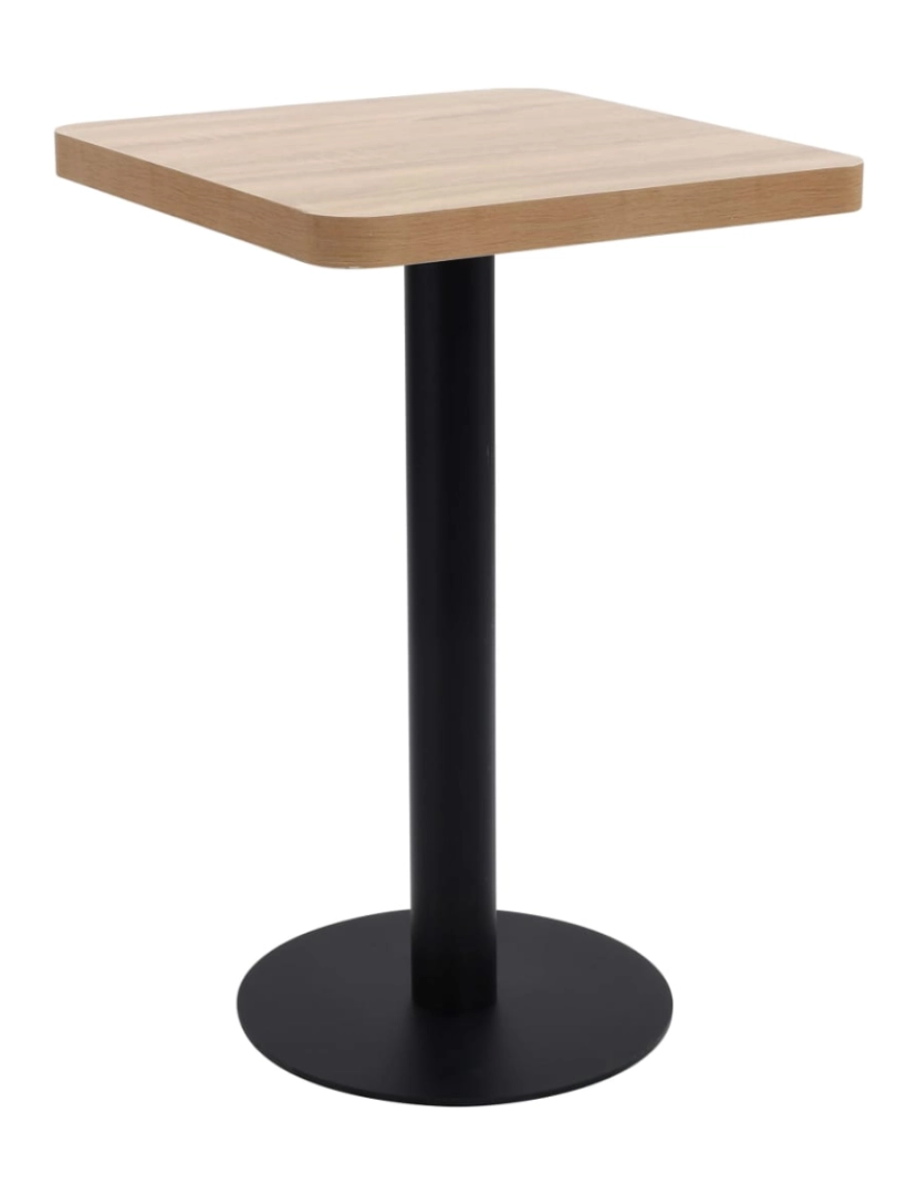 imagem de vidaXL Mesa bistrô 50x50 cm MDF castanho-claro1