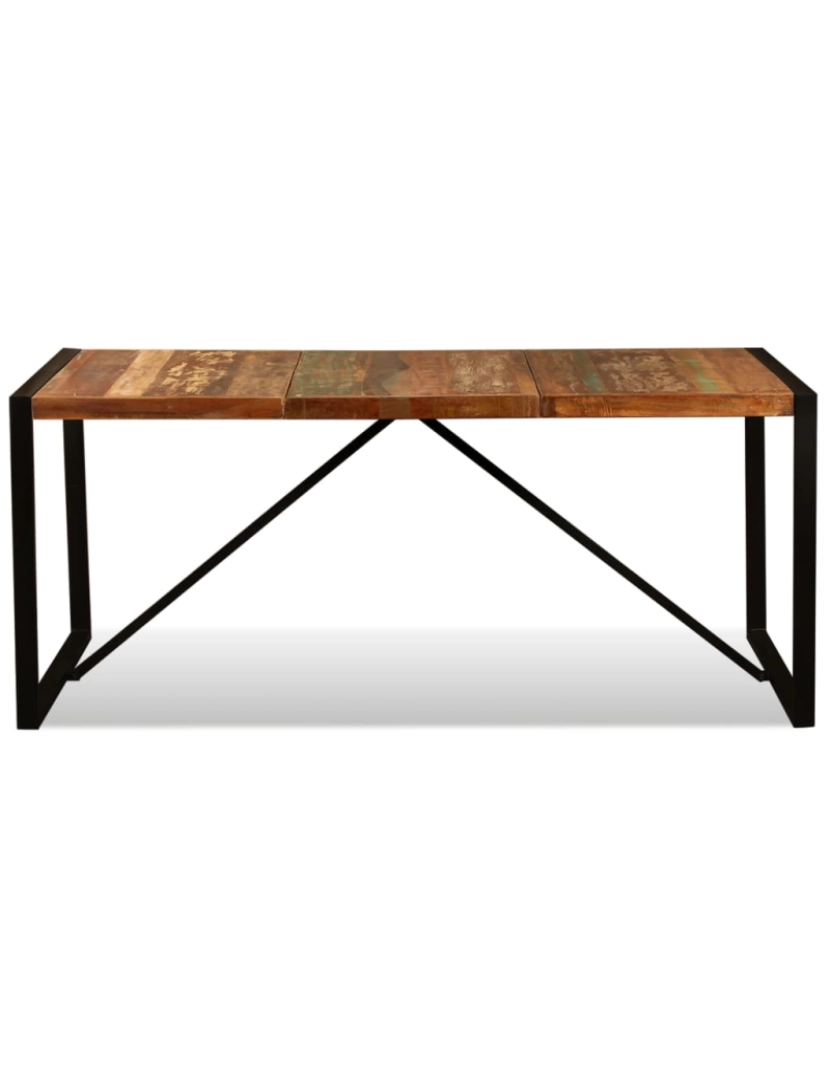 imagem de vidaXL Mesa de jantar madeira reciclada maciça 180 cm10