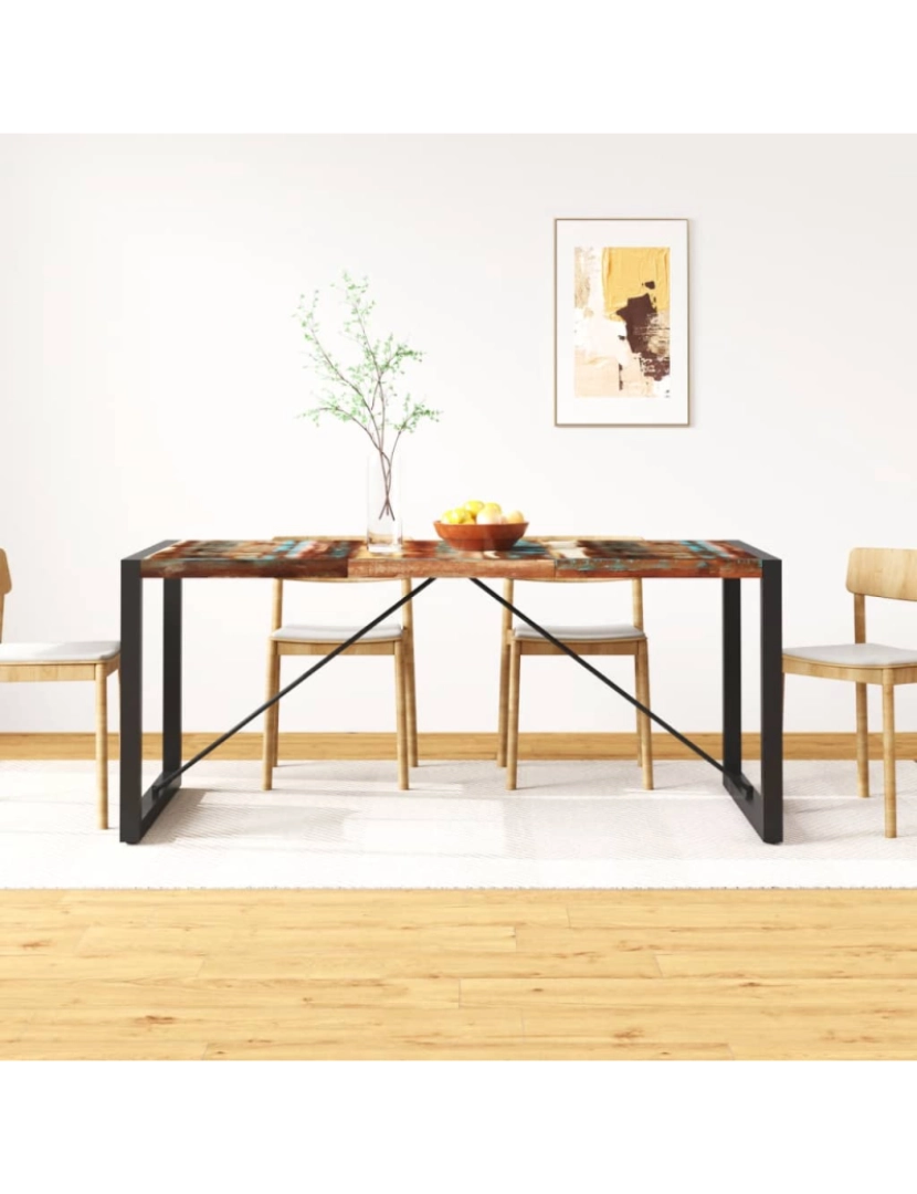 imagem de vidaXL Mesa de jantar madeira reciclada maciça 180 cm2