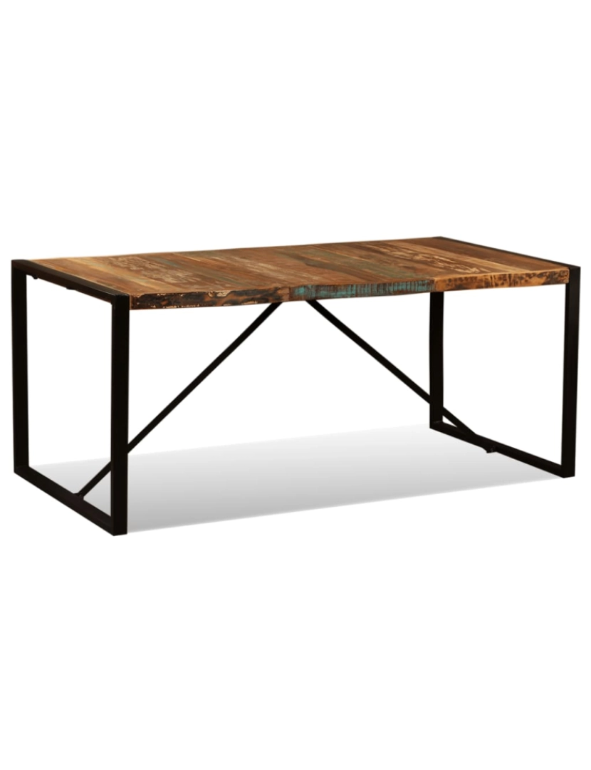 imagem de vidaXL Mesa de jantar madeira reciclada maciça 180 cm4