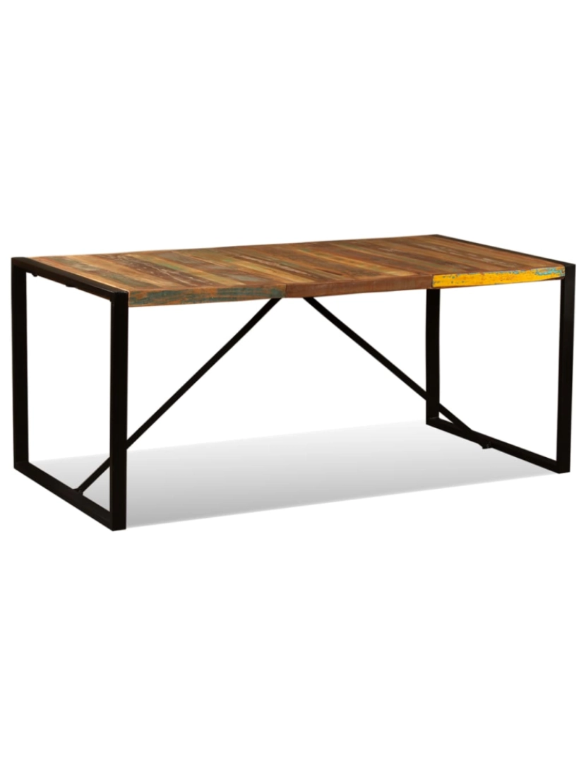 imagem de vidaXL Mesa de jantar madeira reciclada maciça 180 cm5