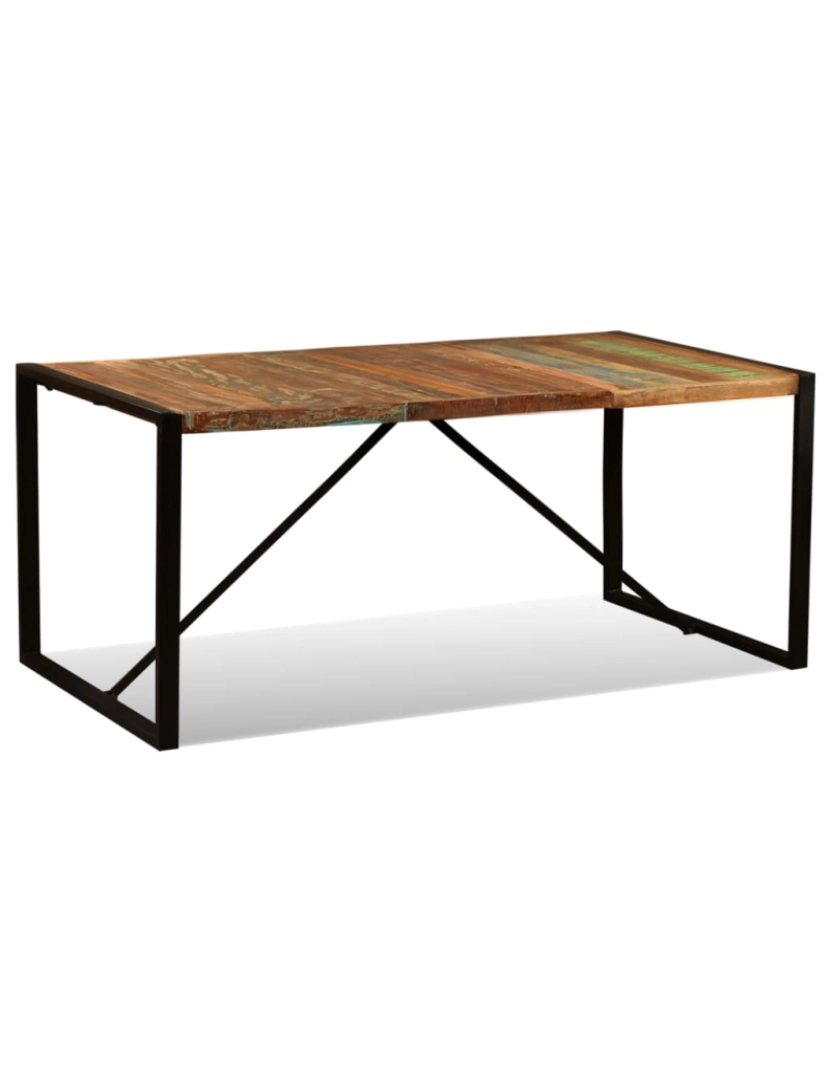 imagem de vidaXL Mesa de jantar madeira reciclada maciça 180 cm7