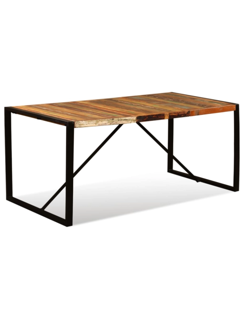 imagem de vidaXL Mesa de jantar madeira reciclada maciça 180 cm8