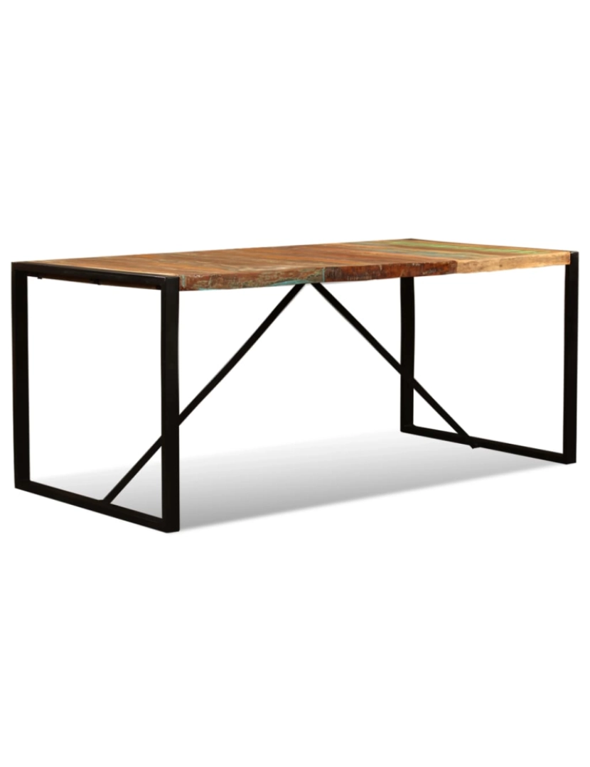 imagem de vidaXL Mesa de jantar madeira reciclada maciça 180 cm9