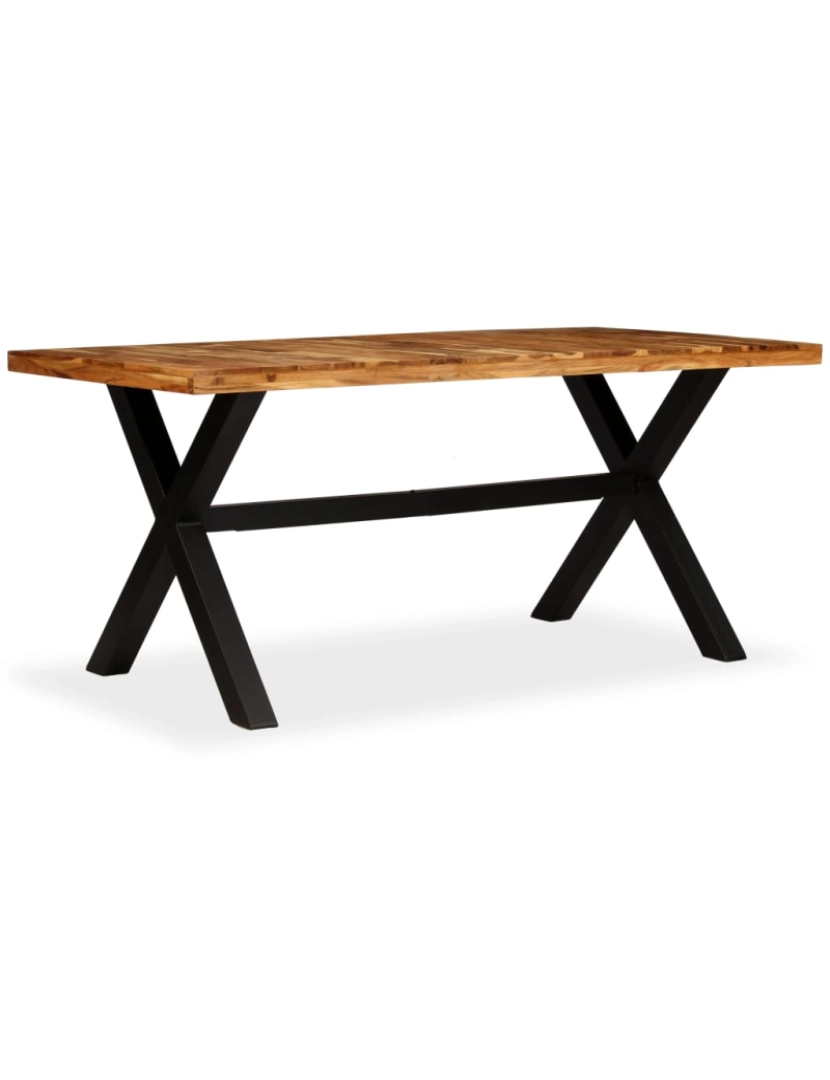 imagem de vidaXL Mesa de jantar madeira maciça de mangueira e acácia 180x90x76cm3