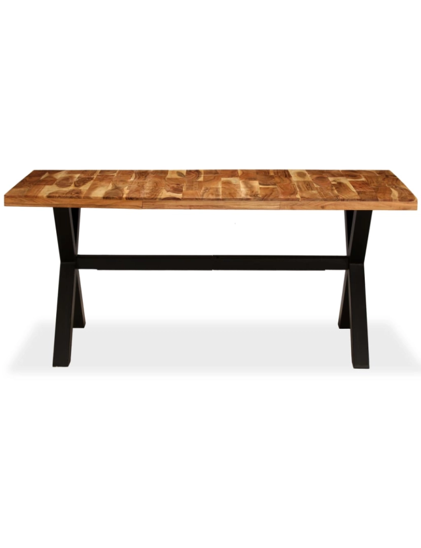 imagem de vidaXL Mesa de jantar madeira maciça de mangueira e acácia 180x90x76cm4