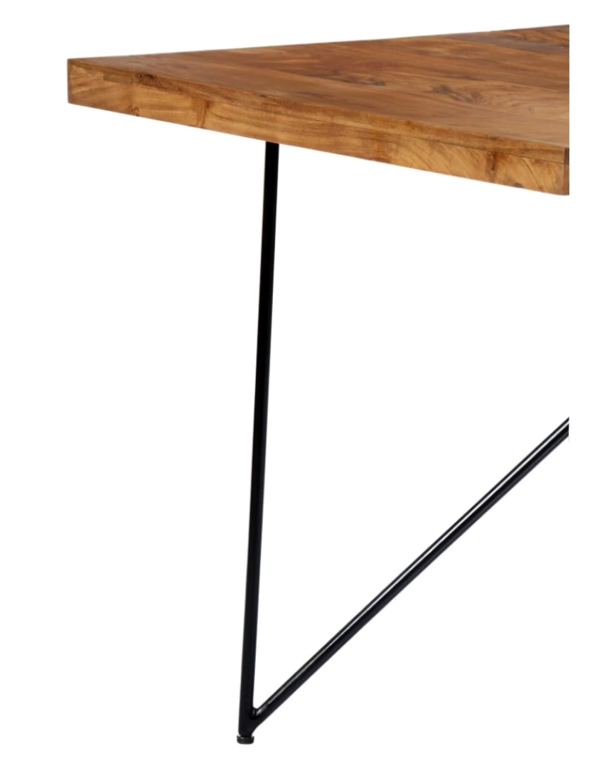 imagem de vidaXL Mesa de jantar 180x90x76 cm madeira de acácia maciça6