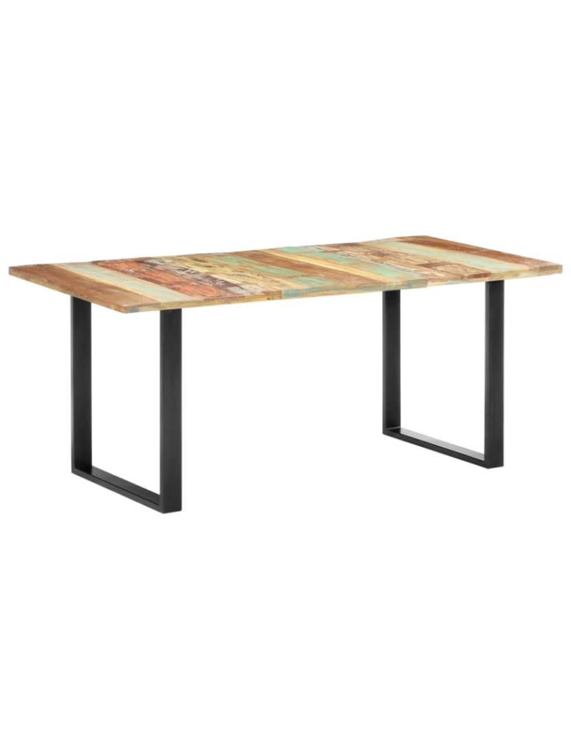 imagem de vidaXL Mesa de jantar 180x90x76 cm madeira recuperada maciça1