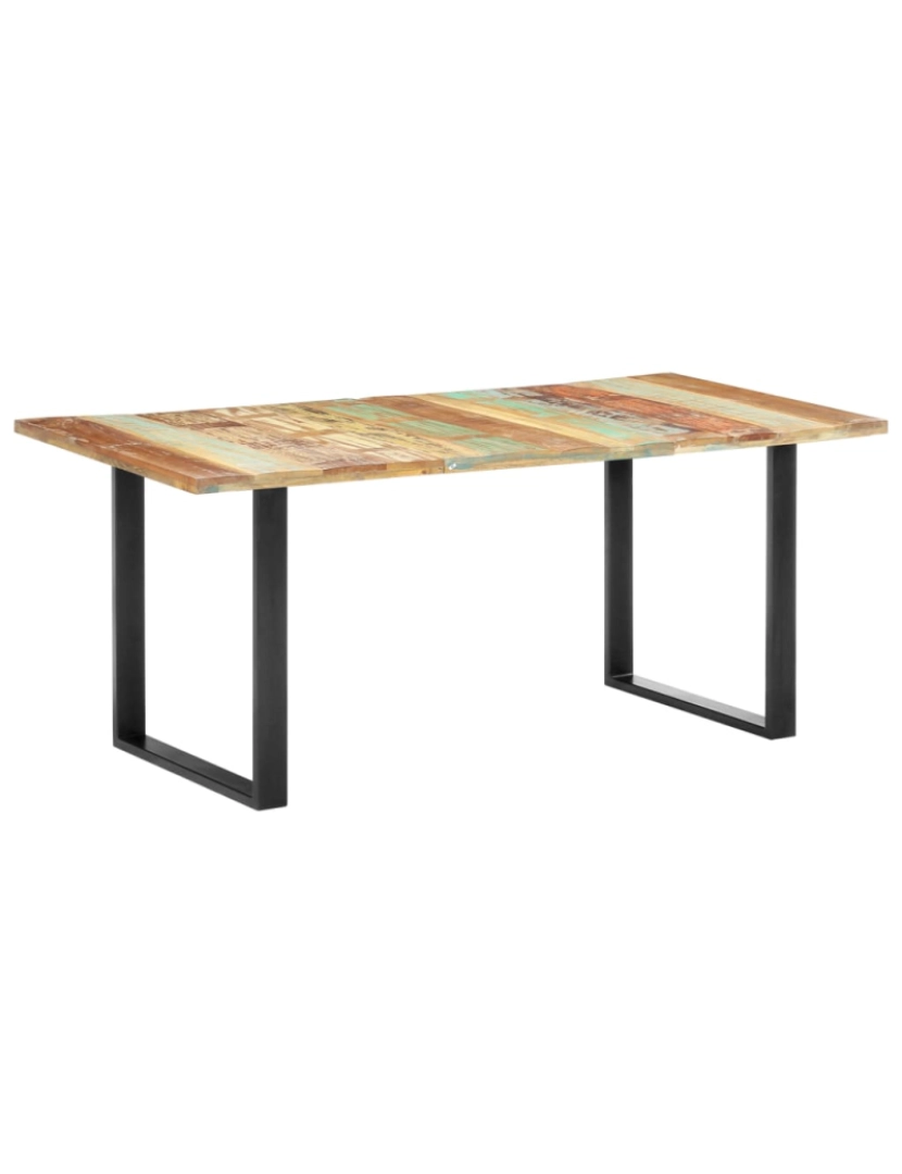 imagem de vidaXL Mesa de jantar 180x90x76 cm madeira recuperada maciça11