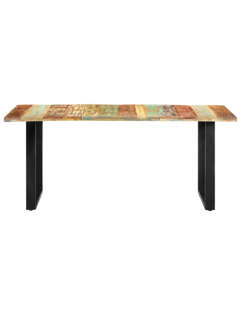 imagem de vidaXL Mesa de jantar 180x90x76 cm madeira recuperada maciça3