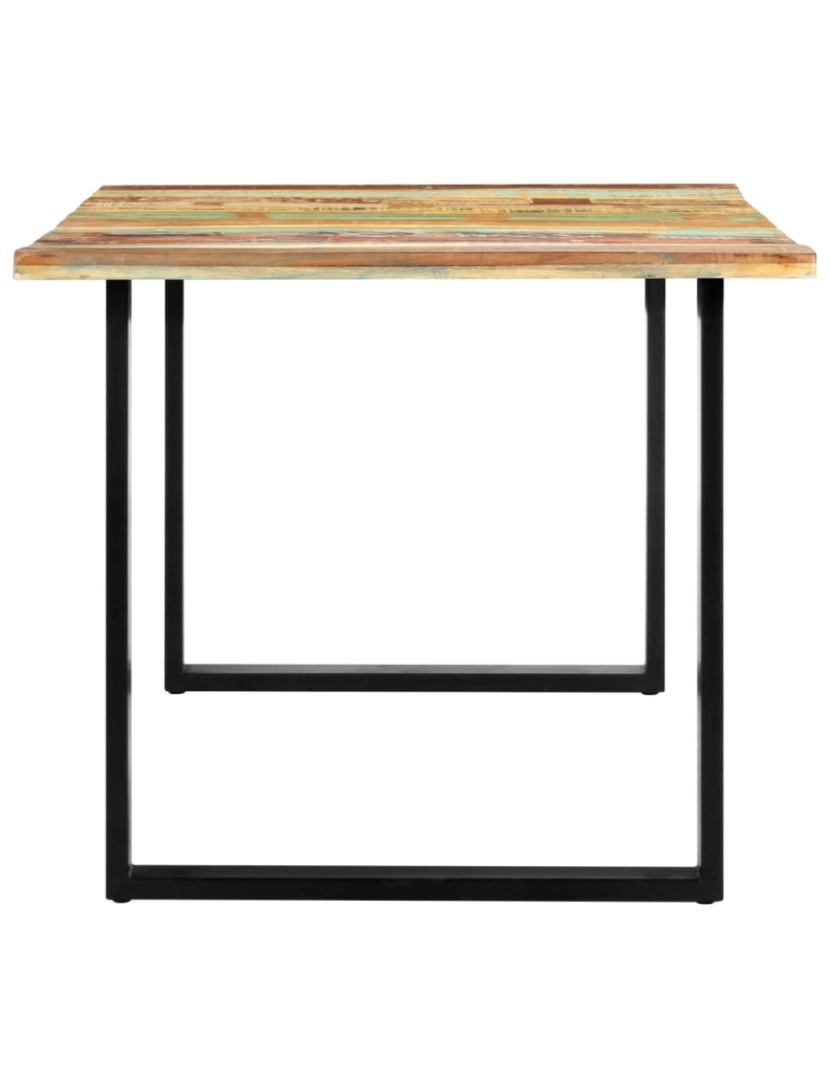 imagem de vidaXL Mesa de jantar 180x90x76 cm madeira recuperada maciça4